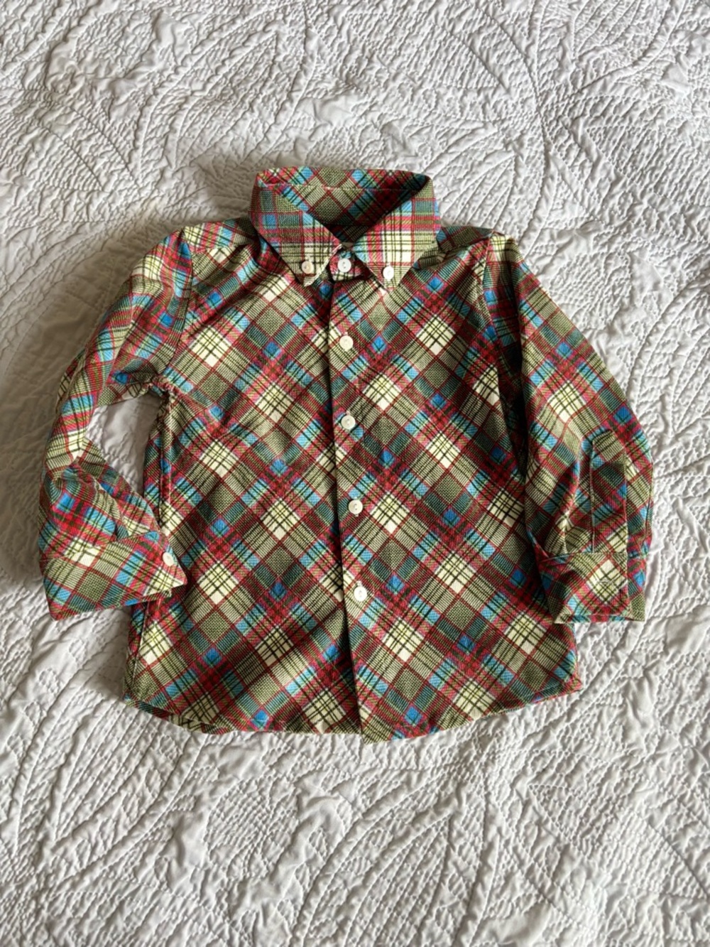 Cecil and Lou Button-Up Shirt - Green & Red